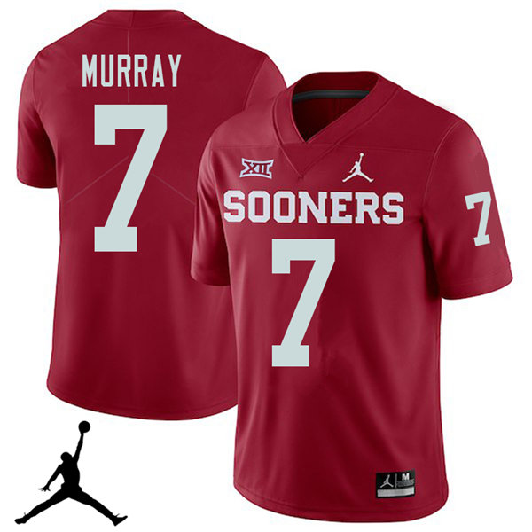 Jordan Brand Men #7 DeMarco Murray Oklahoma Sooners 2018 College Football Jerseys Sale-Crimson - Click Image to Close